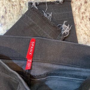 Spanx jeggings distressed black